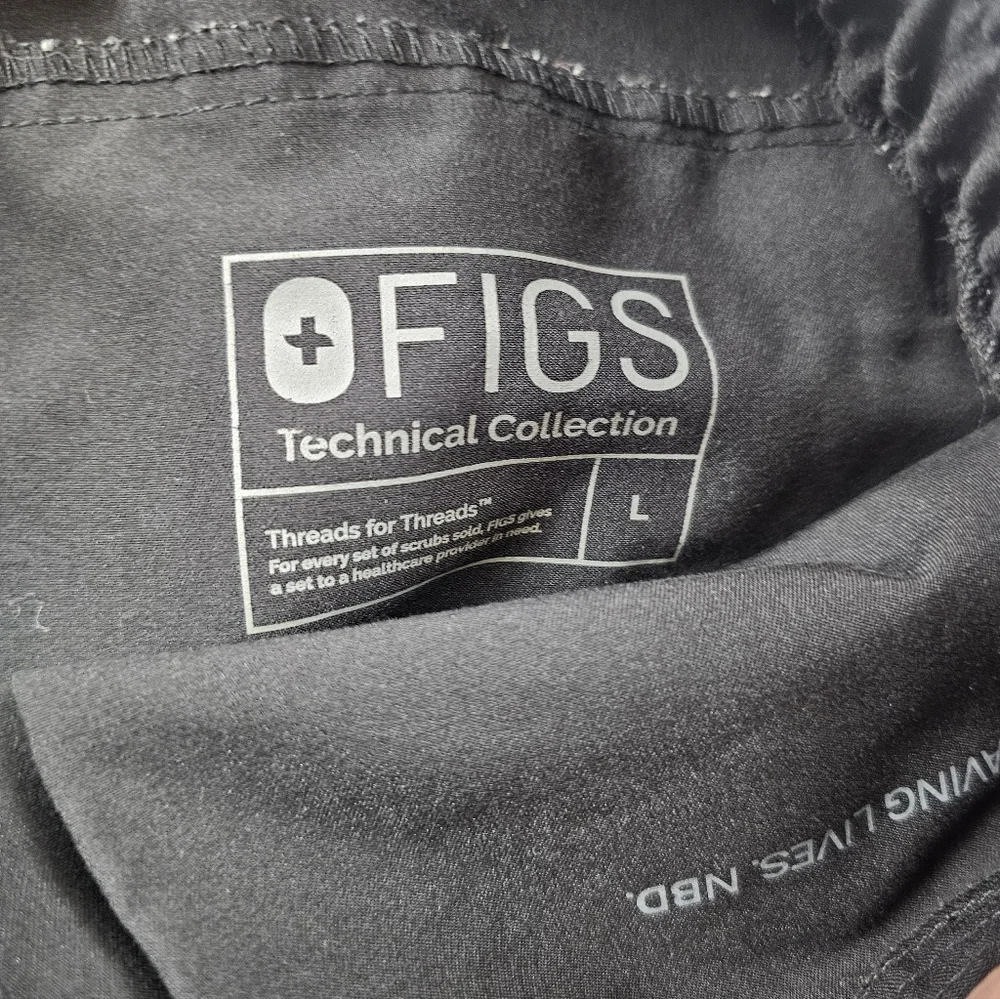 Figs Tansen Jogger Scrub Pants Mens Large Black Medial Nurse Wear